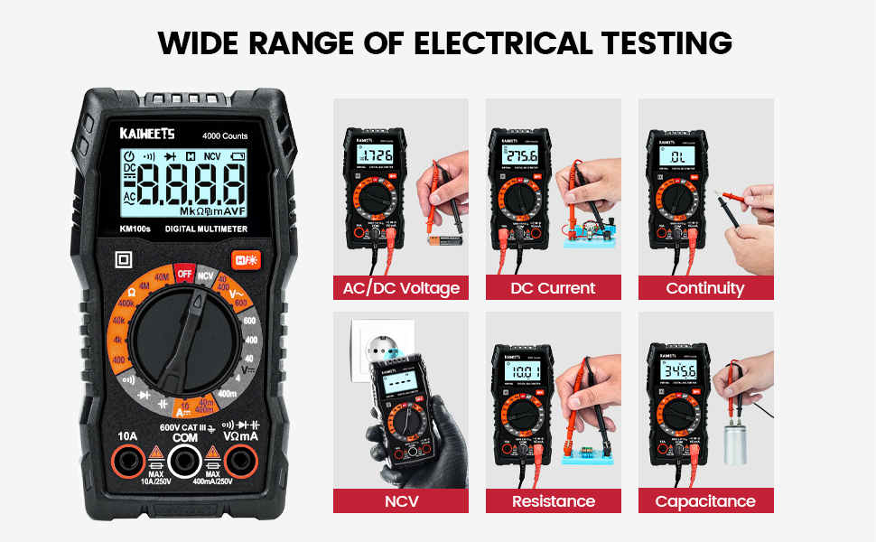 Non contact voltage tester with multi-function Multi testers meet diverse needs