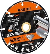KSEIBI Diamond Cutting Wheel for 5000+ Cuts on Metal, Rebar, Steel, Cast Iron, Aluminium Non-Ferr...