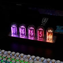 desk cyberpunk decor cool electronic gadgets ClocTeck Nixie tube clock cool clocks for bedroom