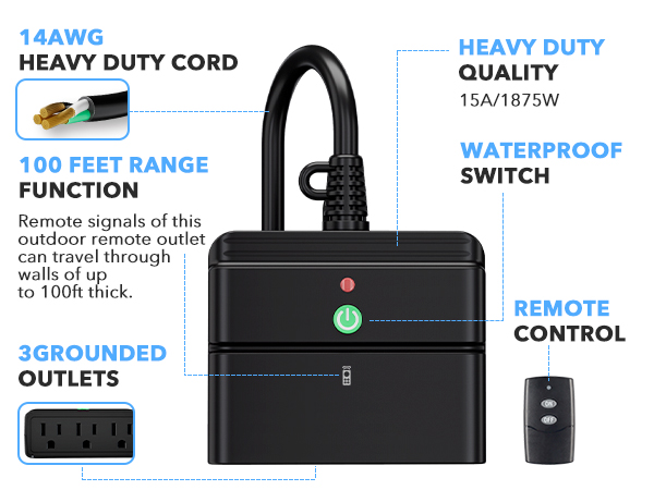 Waterproof outdoor plug