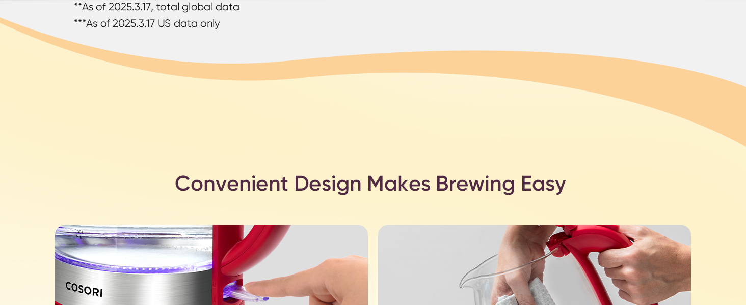 convenient design makes brewing easy