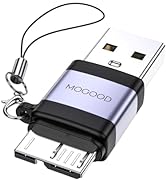 MOGOOD USB Male to Micro B Male Adapter, Micro B to USB Male Adaptor, USB3.0 Male to Micro B Data...