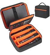 MRINCA 4-Slot Wireless Microphone Case, Storage Bag Compatible with JBL Partybox/Shure/Phenyx Pro...