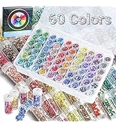 60 Colors Crystal Beads Diamond Painting Kits with Diamond Painting Storage Containers, Diamond P...