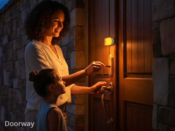 keyhole night light for doorway