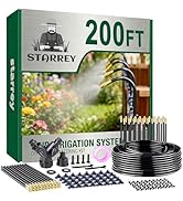 Starrey Drip Irrigation System, 2026-Upgrade 200Ft 1/4" Garden Watering System with 40 Pcs 360° A...