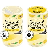 Aromasong 100% Natural Carpet Deodorizer Powder Citrus – 2 Pack, (13 oz Each) – Pet-Safe Carpet F...