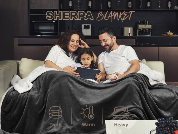sherpa blanket help enjoying family moment