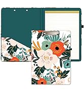 Hongri Clipboard Folio with Refillable Lined Notepad and Interior Storage Pocket for Students, Cl...