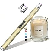 PALTECE Electric Candle Lighter, Rechageable Arc Lighters for Camping, Long Lighter with Safety S...