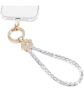 XYZ Crystal Phone Charm, Sparkling Bling Lanyard for Women Girls, Cute Paw Print Wrist Strap for ...