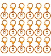 30Pcs Lobster Claw Clasps Keychain for Jewelry Making,Metal Lobster Clasp Swivel Trigger Clips wi...