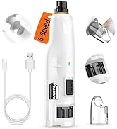Casfuy Dog Nail Grinder 6-Speed - 45db Quiet Electric Dog Nail Trimmer with 2 LED Lights for Larg...