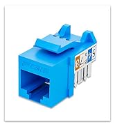 FGB Cat6 Keystone Jacks and Punch Down Stand Slim Profile Ethernet Keystone Coupler Blue