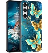 GUAGUA for Samsung Galaxy S25 FE Case Glow in Dark, Cute Butterfly Pattern Noctilucent Luminous S...