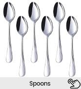 HANSGO Dinner Spoons, 6-Piece 6.7 Inch Stainless Steel Teaspoons for Coffee Dessert Soup Tea Suga...