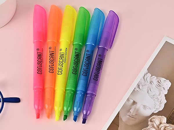colorful highlighters