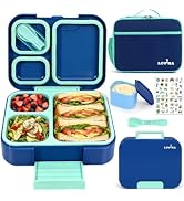 LOVINA Adult Bento Lunch Box Set - Leak-Proof Lunch Container With Insulated Lunch Bag For Kids A...