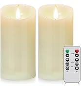 Biyanuo Flameless Battery Operated LED Candles with10key Button Remote Control 24-Hour Timer Set ...