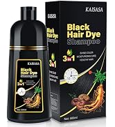 BELEZALIB Black Hair Dye Shampoo for Gray Hair Instant Hair Color Shampoo 3 in 1 for Women and Me...