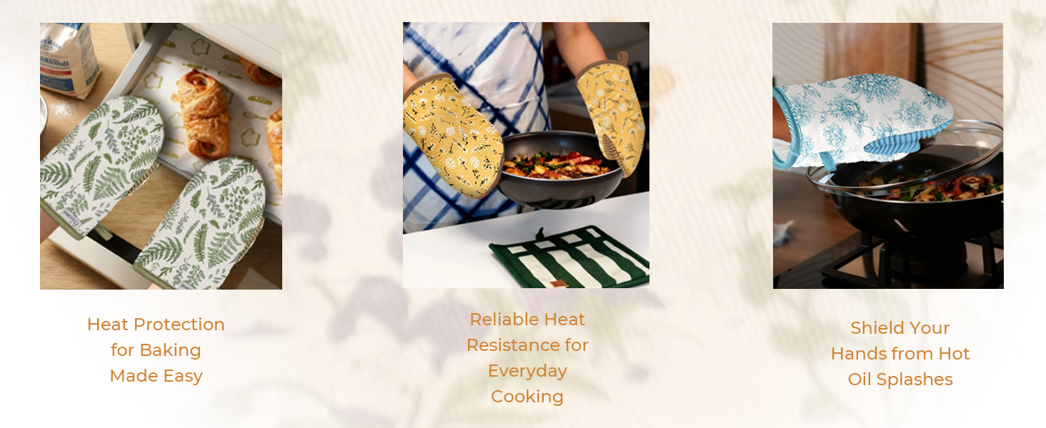 chiccrest Mini Oven Mitts Heat Resistant
