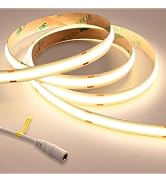 GOMING 24V Super Bright COB LED Strip Light Natural White 4000K 16.4ft(5M) 621LM/FT 14.5W/M CRI 9...