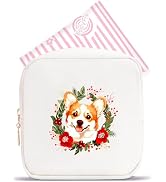 BJDAMAI Corgi Mini Makeup Bag, Corgi Gift For Women Girls Cute Portable Zipper Pouch Cosmetic Bag...