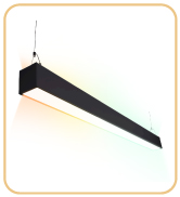 Euri Lighting EUD4-50W103sw-B, Linkable 4FT Dual CCT Tunable Linear Up/Down Light, 50W, 6500lm