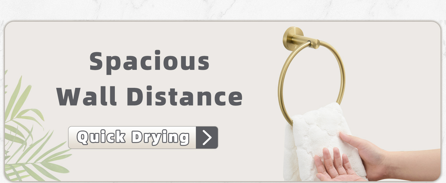 brushed gold hand towel ring