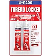 GH1200 2 x 6g Thread Locker 271 Medium Strength Removeable Red Locktight Thread Locker for Nuts, ...