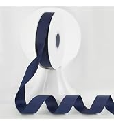 MEEDEE Navy Blue Grosgrain Ribbon 1 Inch Grosgrain Hair Ribbons 50 Yards Per Roll Thick Blue Ribb...