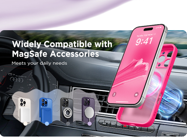 iPhone 16 Pro Magnetic Phone Case Slim Shockproof Women Men Protective Case Cover 6.3 inch