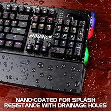 Water Resistant Keyboard with moisture on it