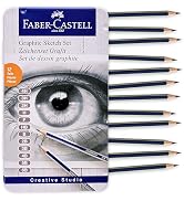 Faber-Castell Graphite Pencils Drawing Set | Back to School Art Supplies | 12 Art Pencils for Ske...