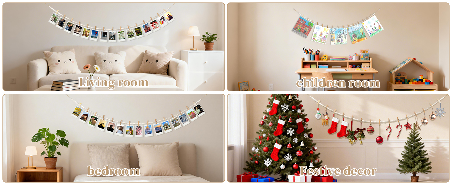 photo hanging clips string