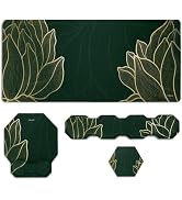 MOSISO Extended Gaming Mouse Pad&Hexagon Keyboard Wrist Rest&Mousepad with Wrist Support&Coaster,...