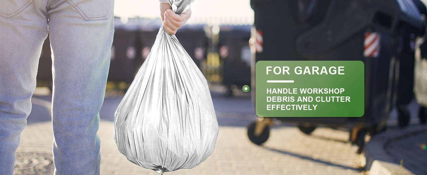 8 gallon trash bags medium garbage bags clear small kitchen wastebasket liners thick