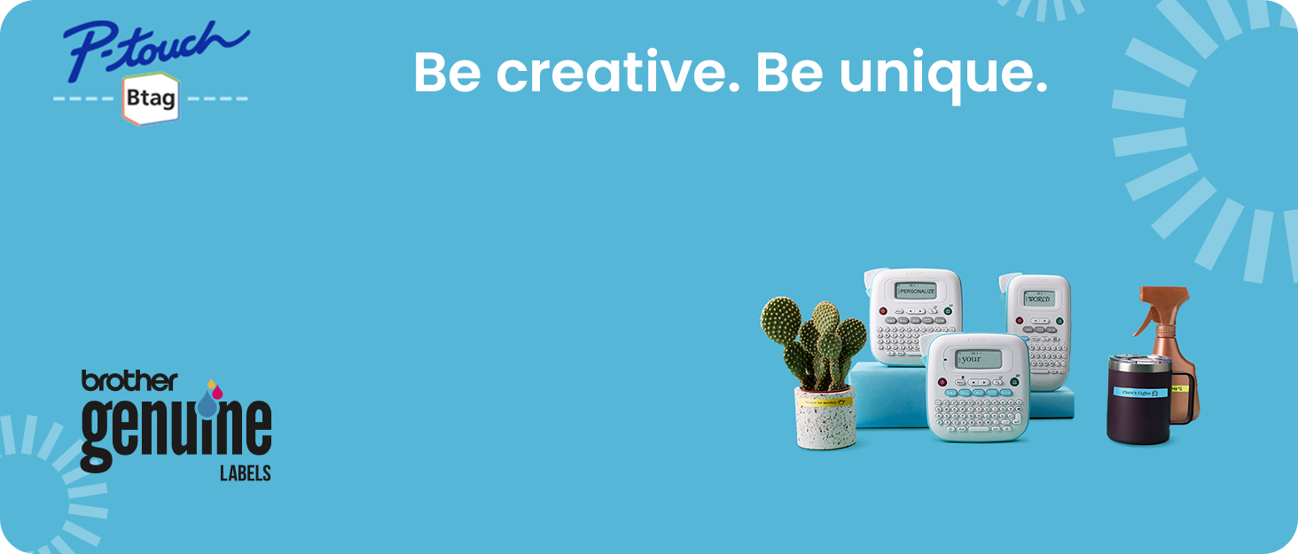 Brother P-touch Btag Genuine label tapes. Be creative, be unique, Btag