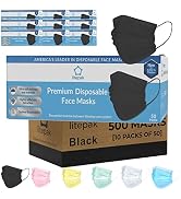 Litepak 500pcs Premium Disposable Face Mask SOFT 3ply Nose Wire
