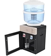 Hot/Cold Top Loading Countertop Water Cooler Dispenser, Drinking Machine for 3-5 Gallon Bottle,Si...