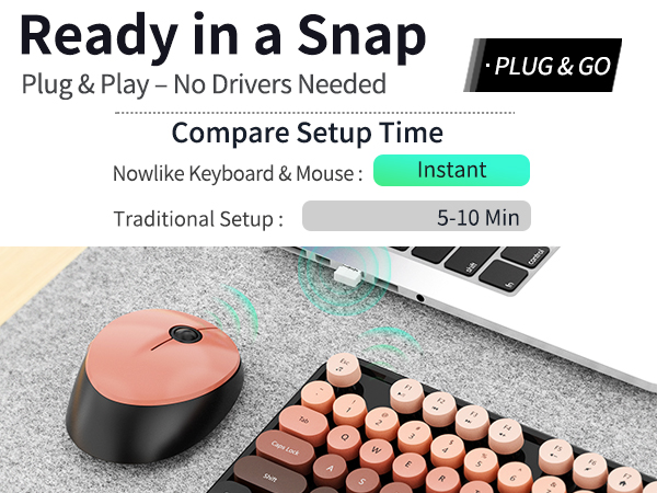 retro keyboard and mouse wireless