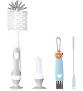 Ariseno 4-in-1 Baby Bottle Brush Set, Bottle Brush for Baby, Bottle Cleaner Brush Set, Including ...