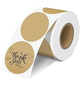 JOYIT 2'' Brown Thermal Labels - 600pcs Round Thermal Printer Labels, Waterproof Thermal Printer ...