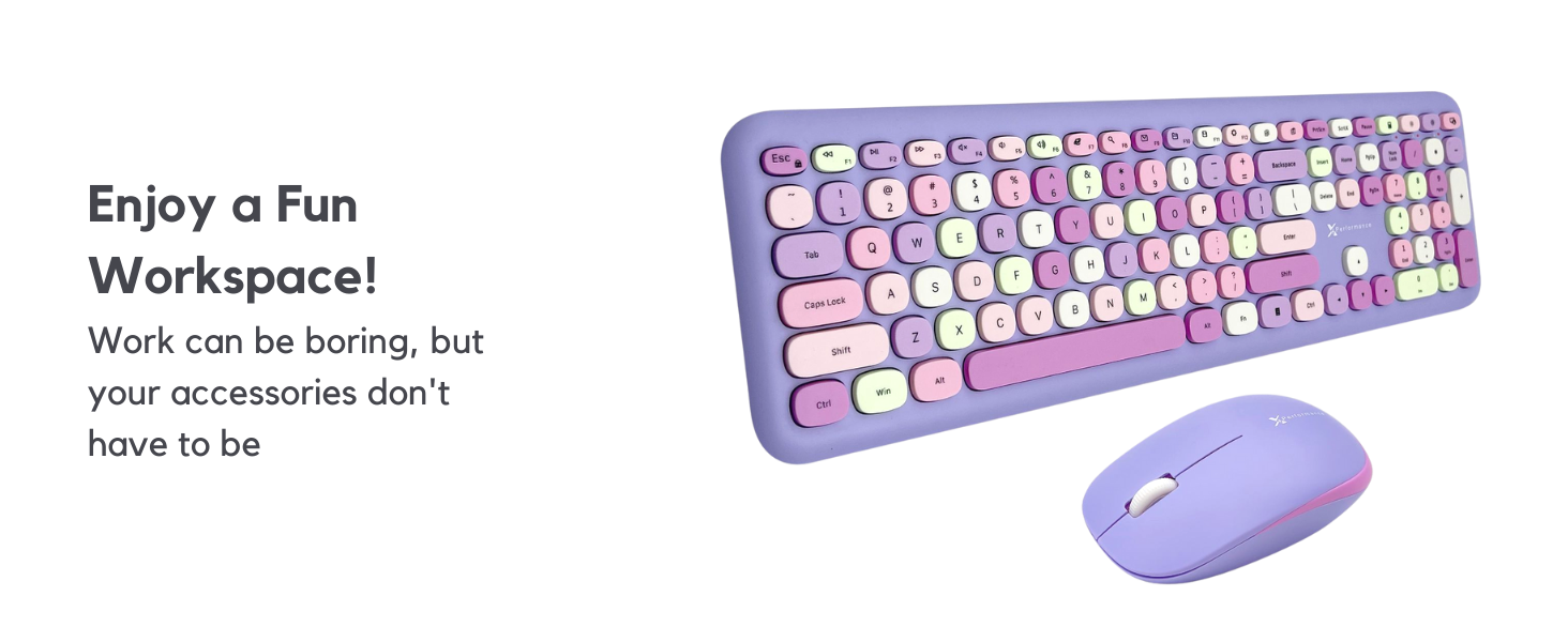purple keyboard and mouse combo