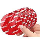 TZWXHDM Double Sided Adhesive Pads, 8Pcs 2.84" x 2.84" Black Heavy Duty 5925 Square Sticky Foam T...