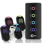 Esky Ultra Slim Key Finder, Remote Finders Locator with 80dB Sound and 4 Receivers, Wallet Tracke...