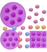 Cream Silicone Fondant Molds 3 Pieces, Cookie Chocolate Molds for Candy Cake Decortaion Cupcake T...
