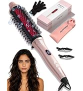 2-in-1 Infrared Thermal Brush 1.5”, Ionic Hair Straightener & Curler, 100M Negative Ions Anti-Fri...