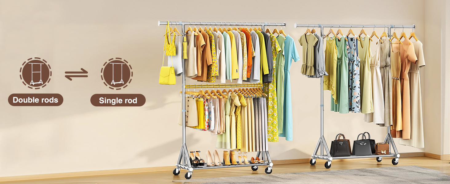 2 tier clothing rack