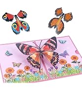 ilauke Pop Up Cards, 3D Butterfly Pop Up Cards, Greeting Cards with Magic Flying Butterfly&Envelo...